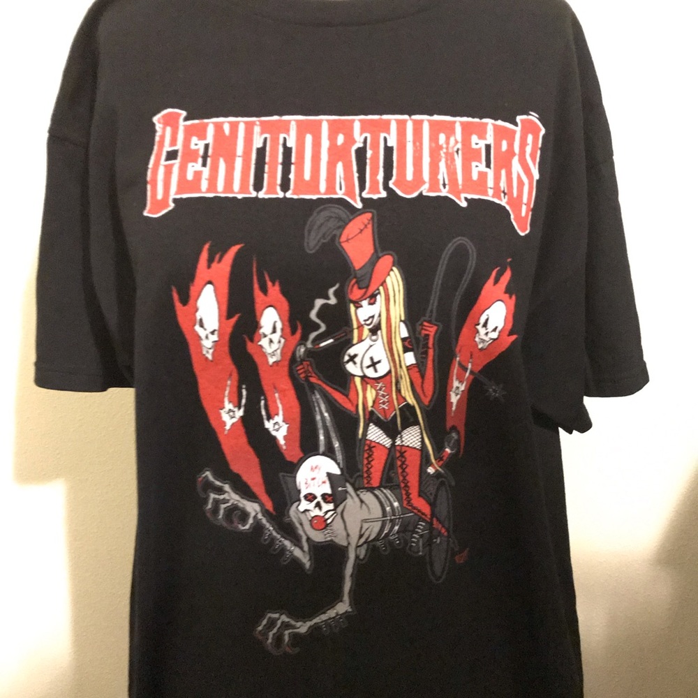 Vintage XL black Genitorturers band T-shirt